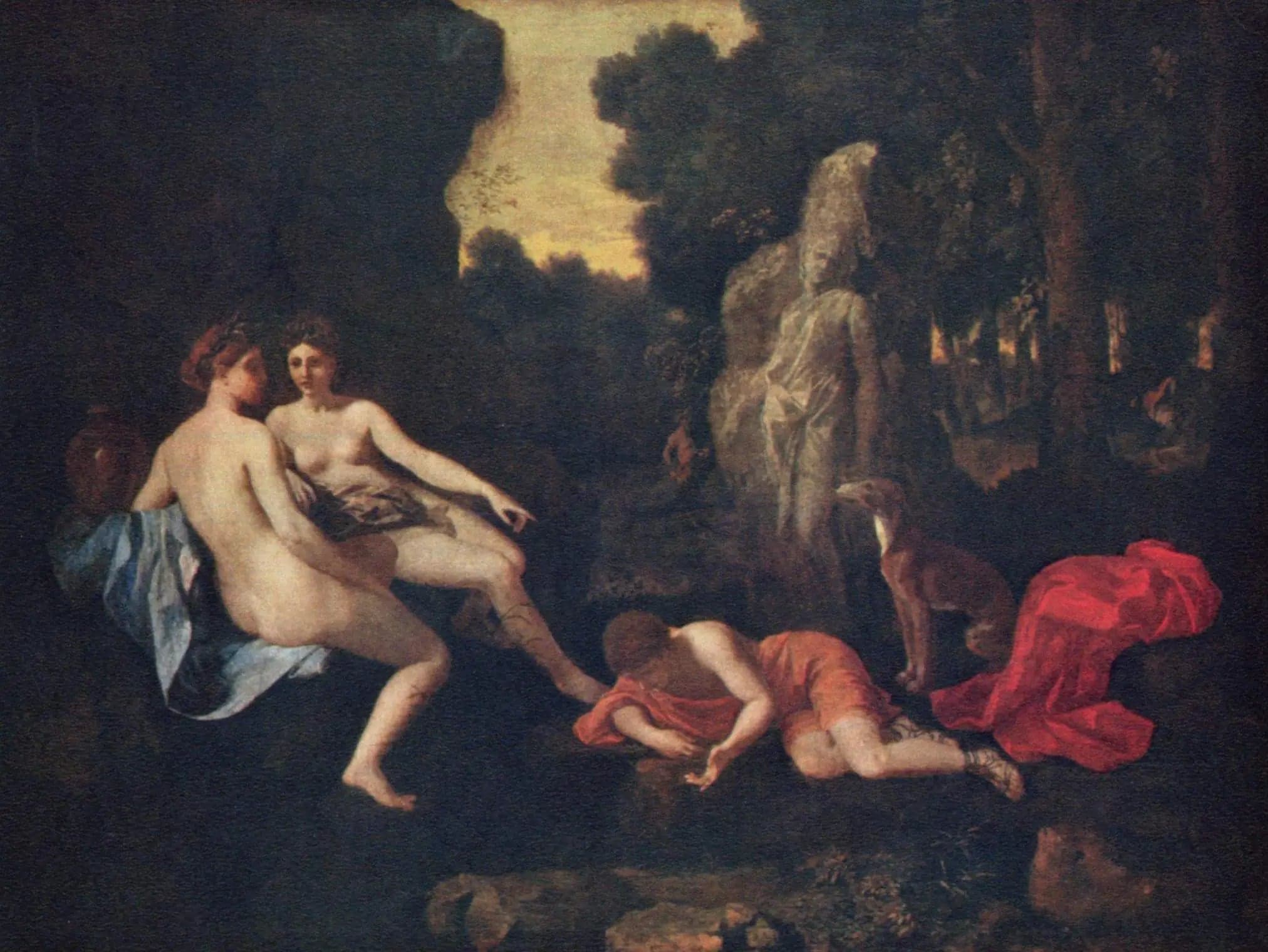 Narcisse with Two Nymphs and Echo