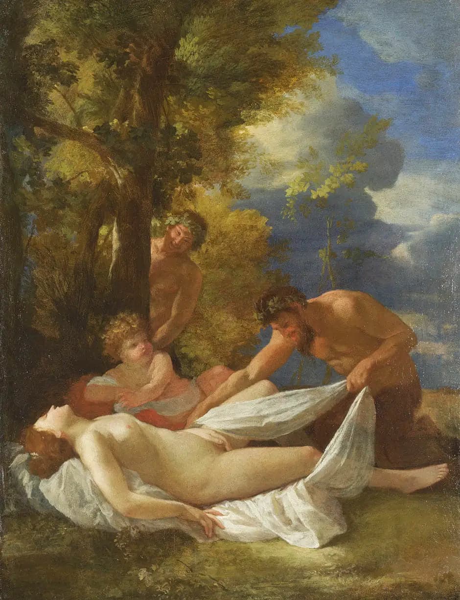 Sleeping Nymph surprised by Satyrs