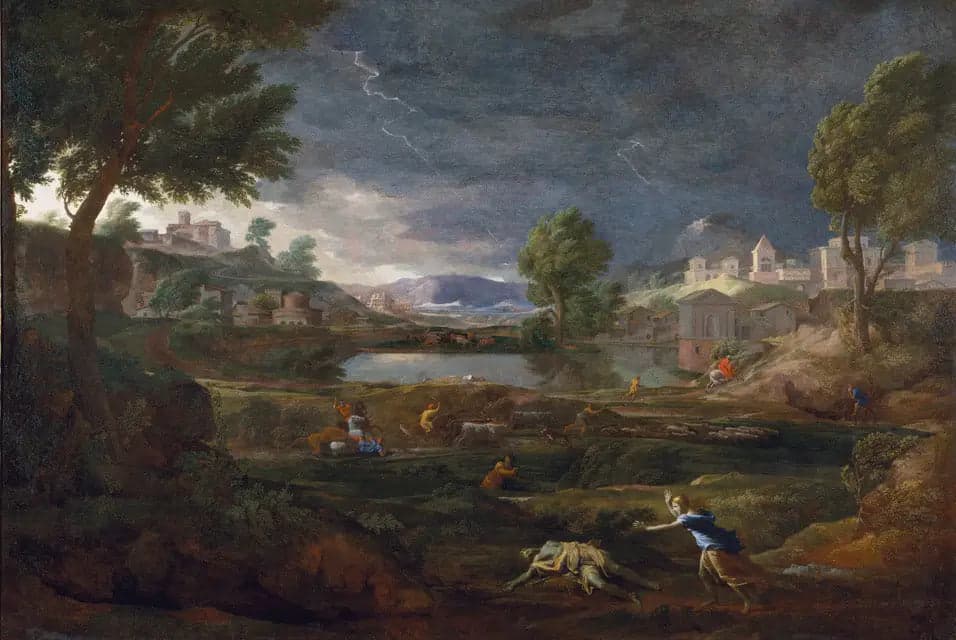 Stormy Landscape with Pyramus and Thisbe