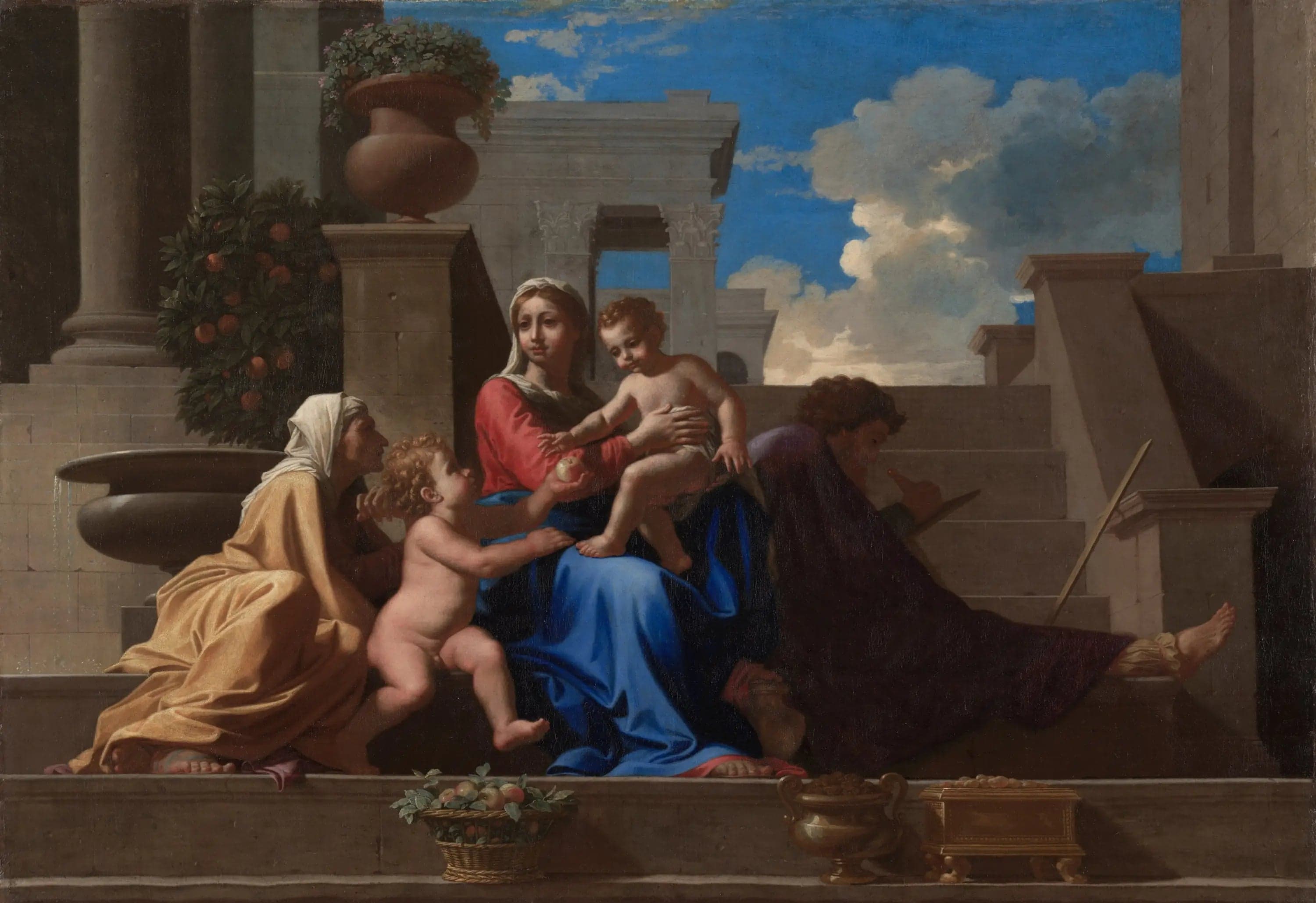 The Holy Family at the Staircase