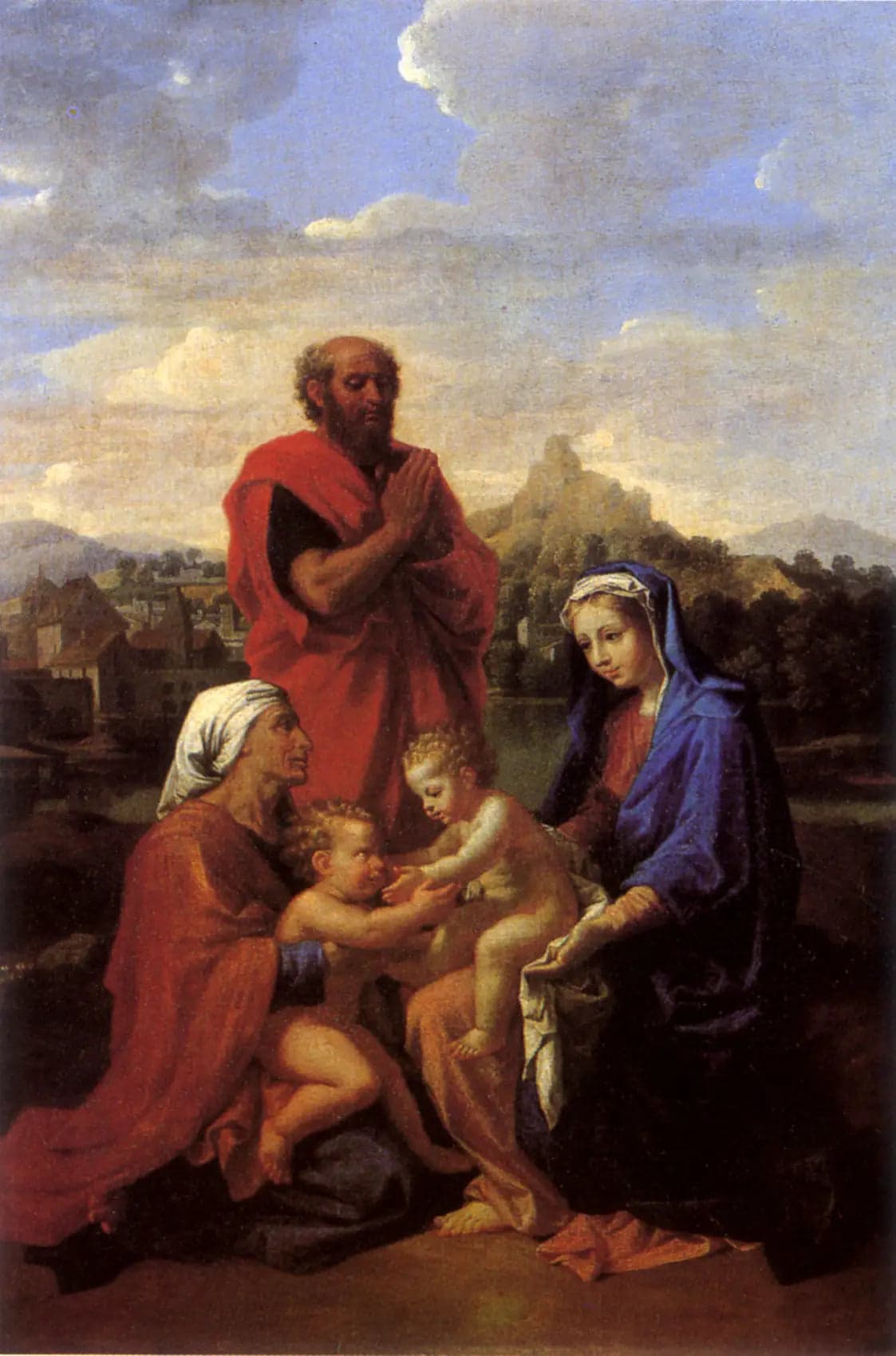 The Holy Family with Saint John, Saint Elizabeth, and Saint Joseph praying
