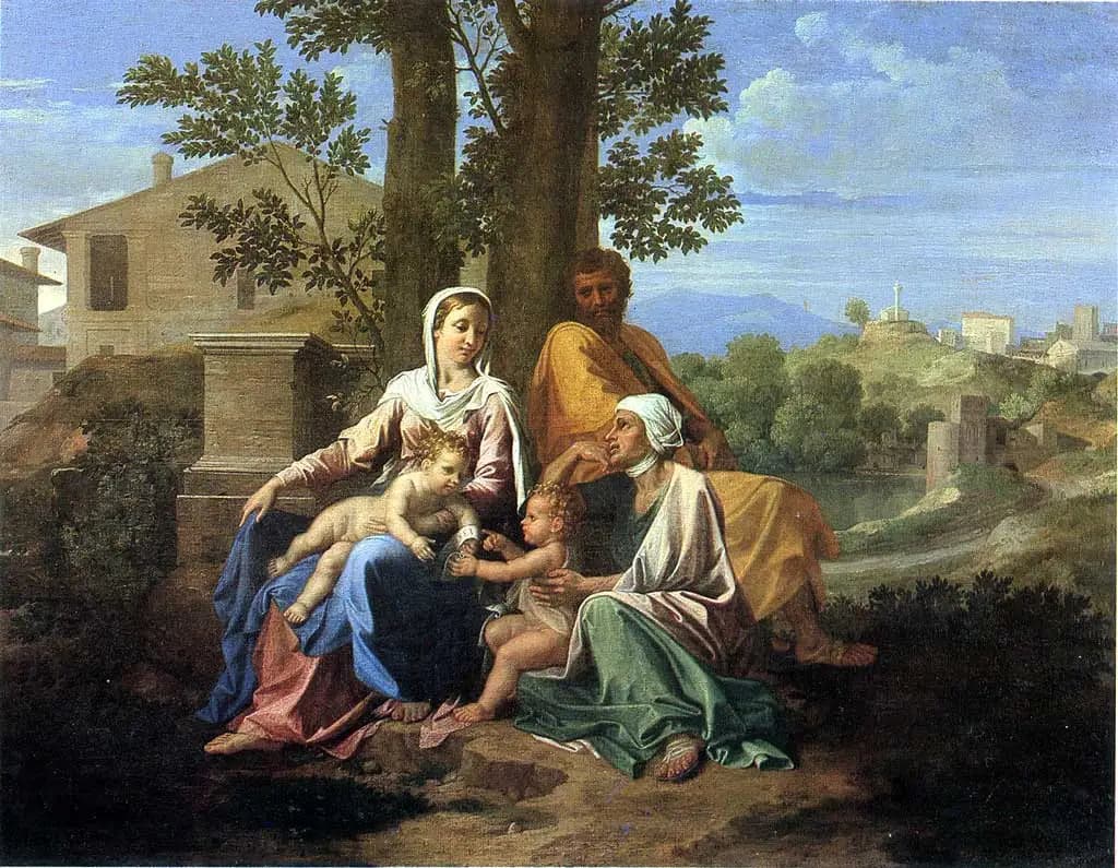 The Holy Family with Saint John and Saint Elizabeth in a Landscape