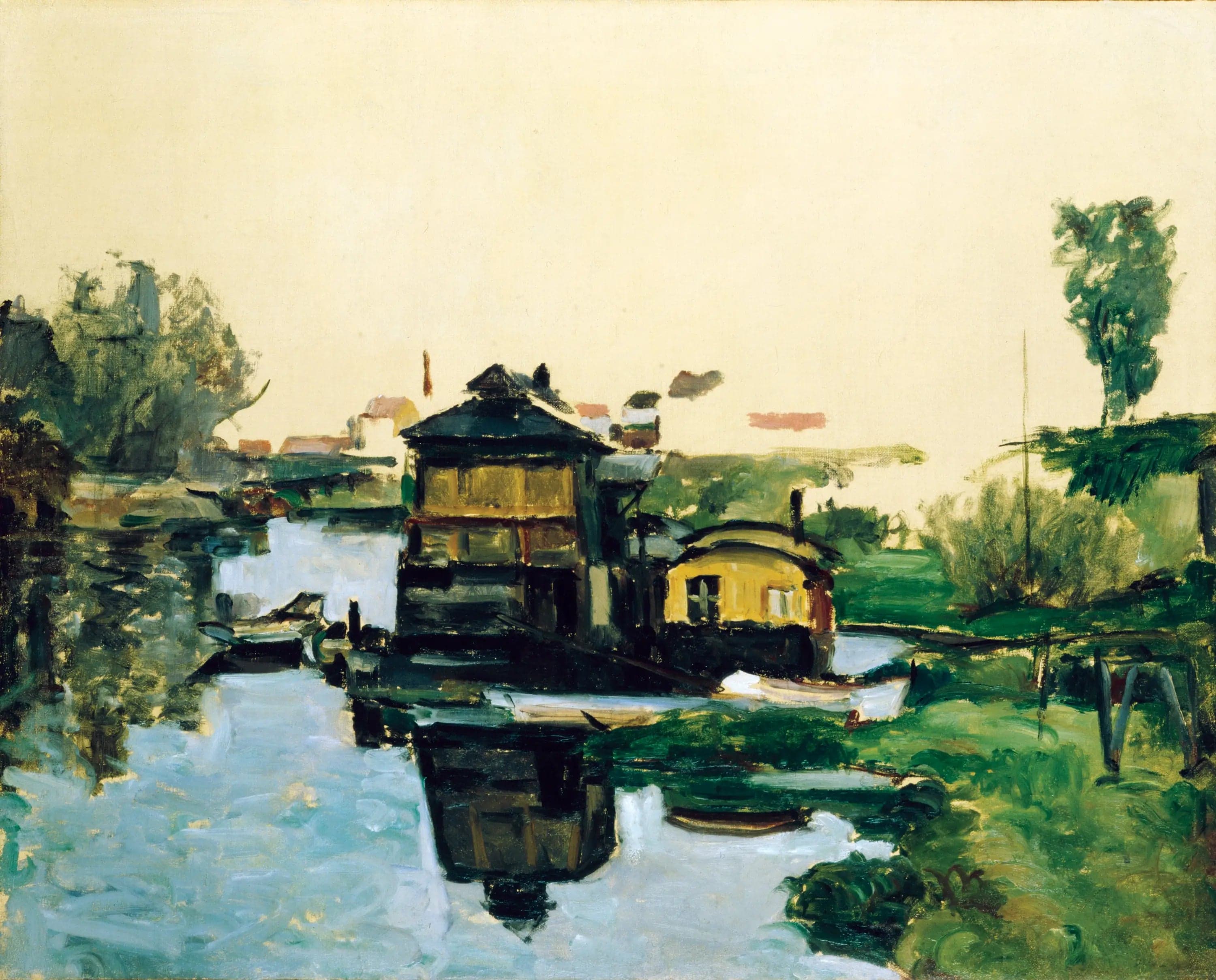 Floating Houses on a River