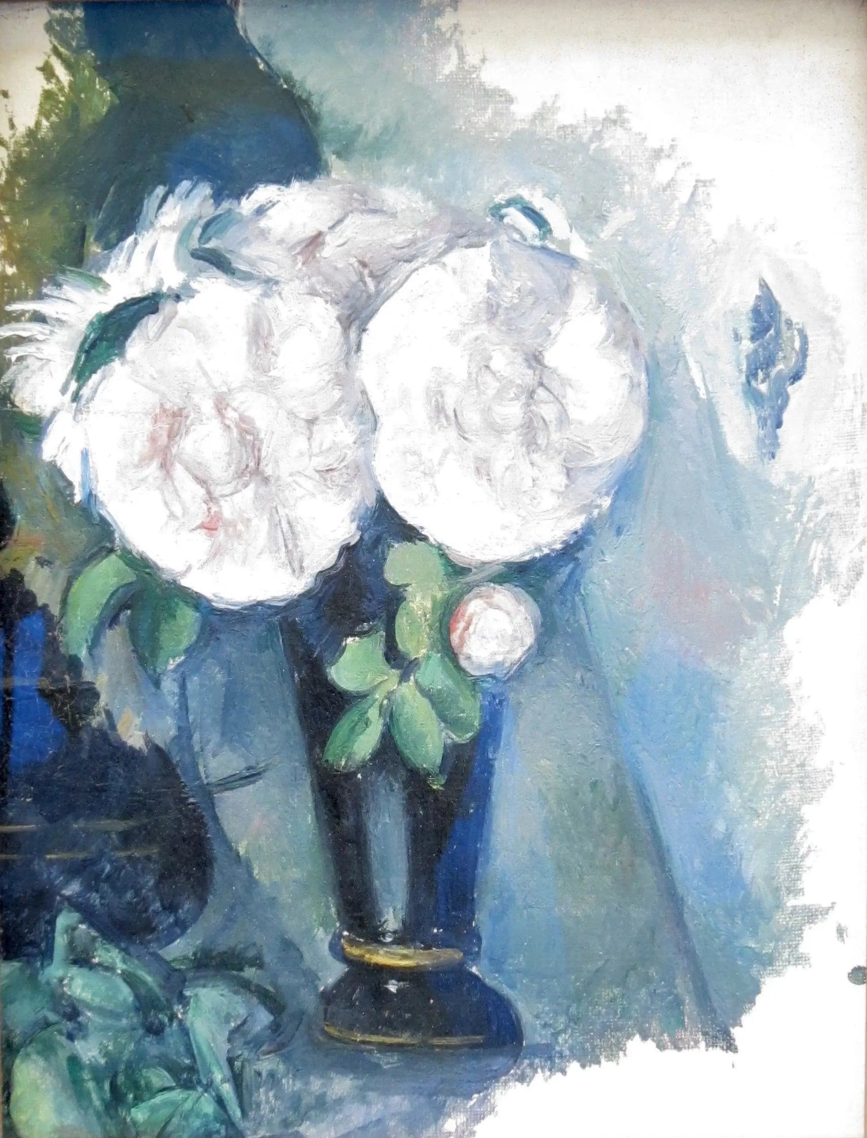 Flowers in a Blue Vase
