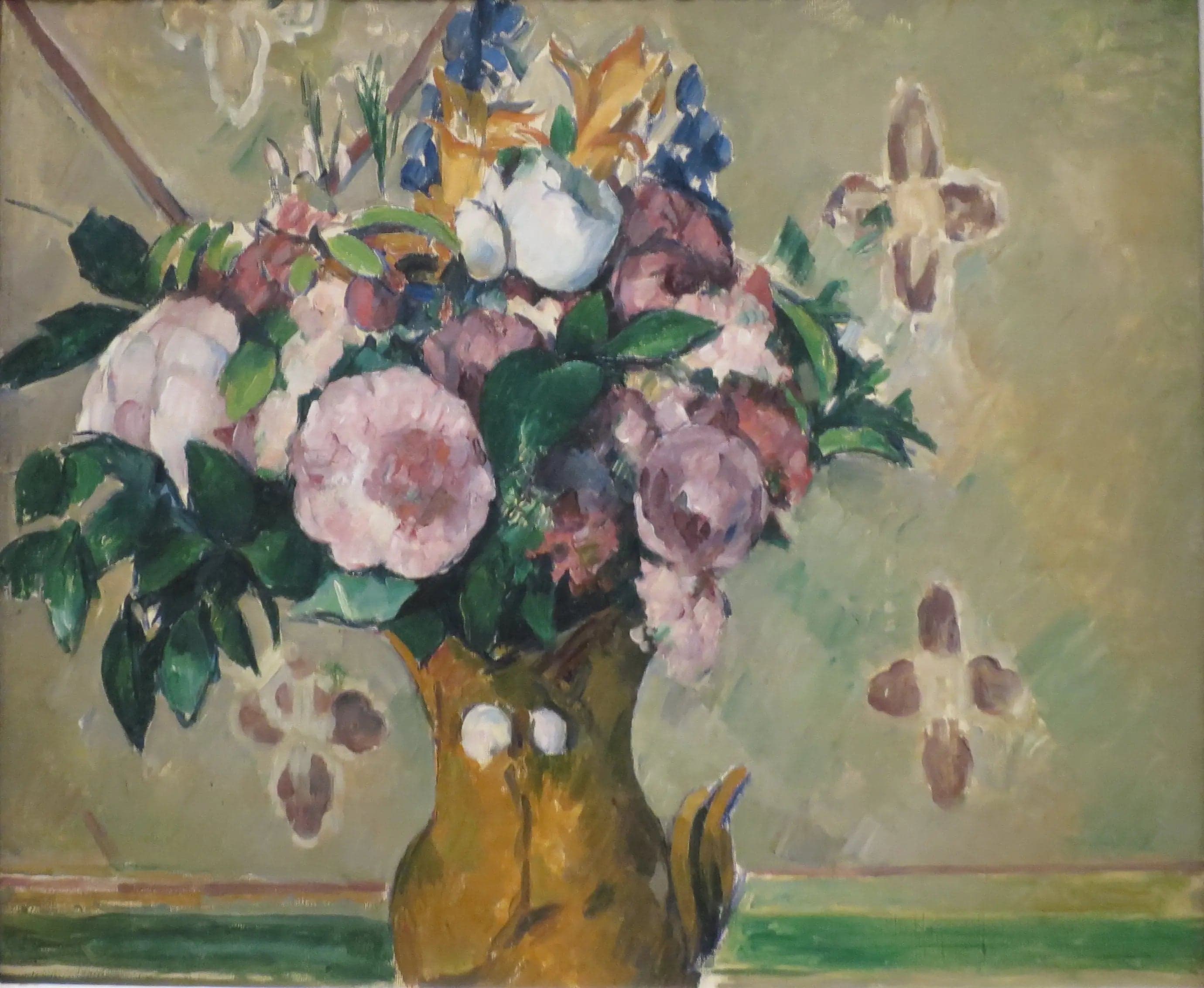 Flowers in a Red Vase