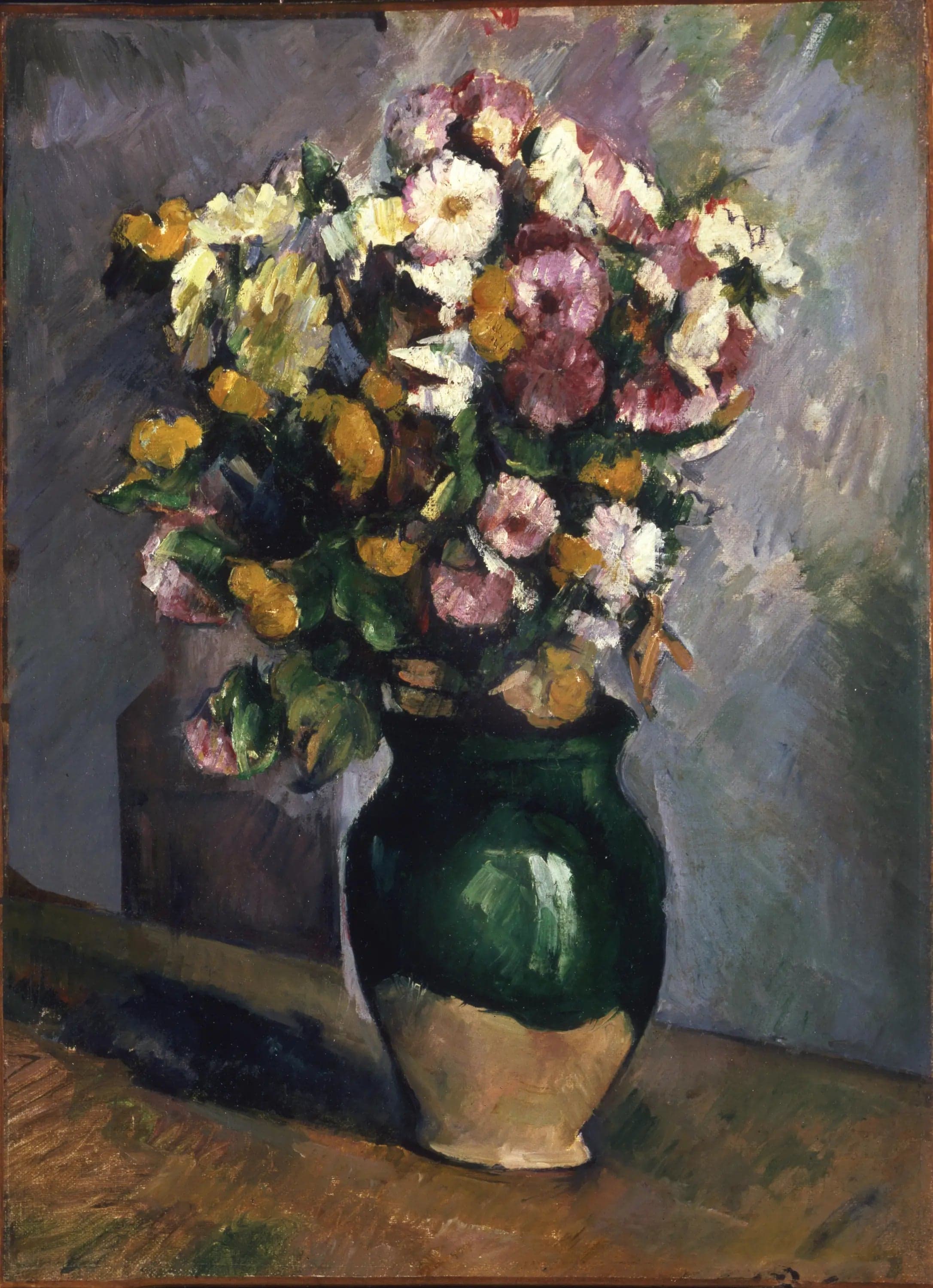 Flowers in an Olive Pot