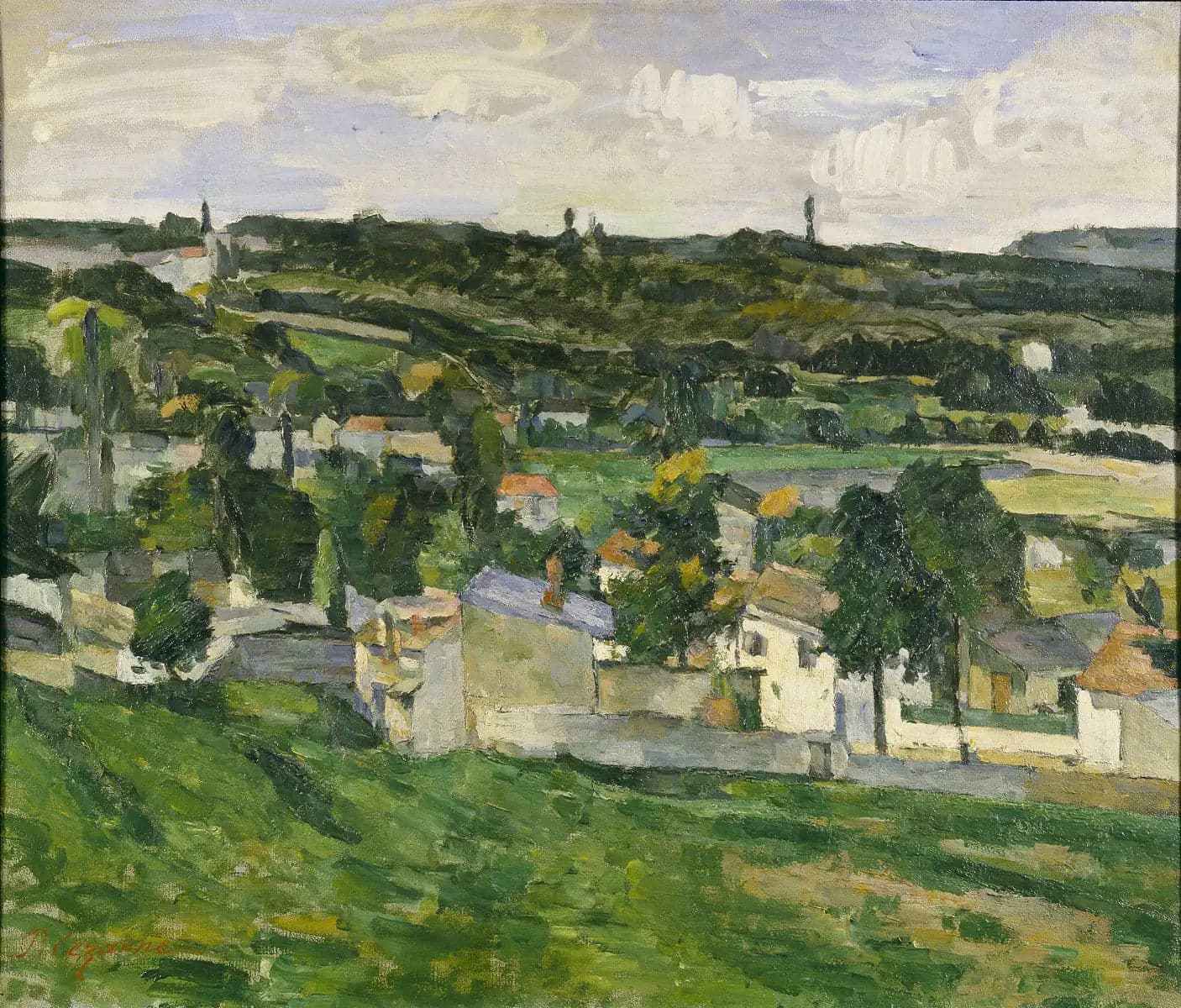 Group of Houses, Île-de-France Landscape