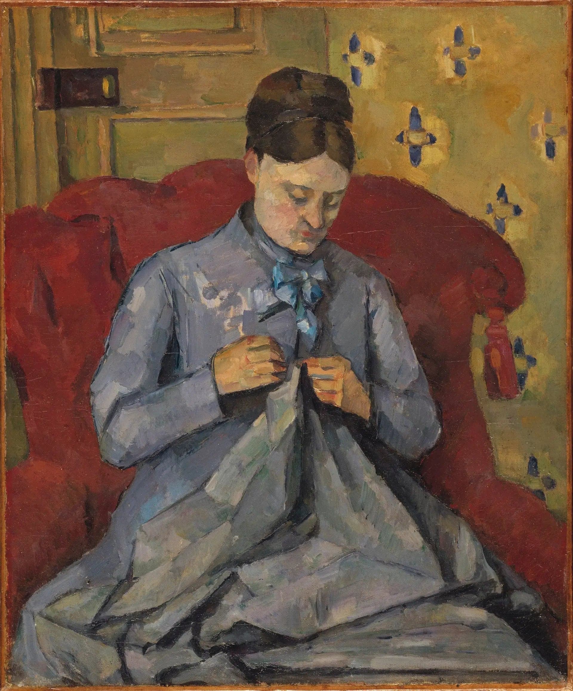 Madame Cézanne Sewing