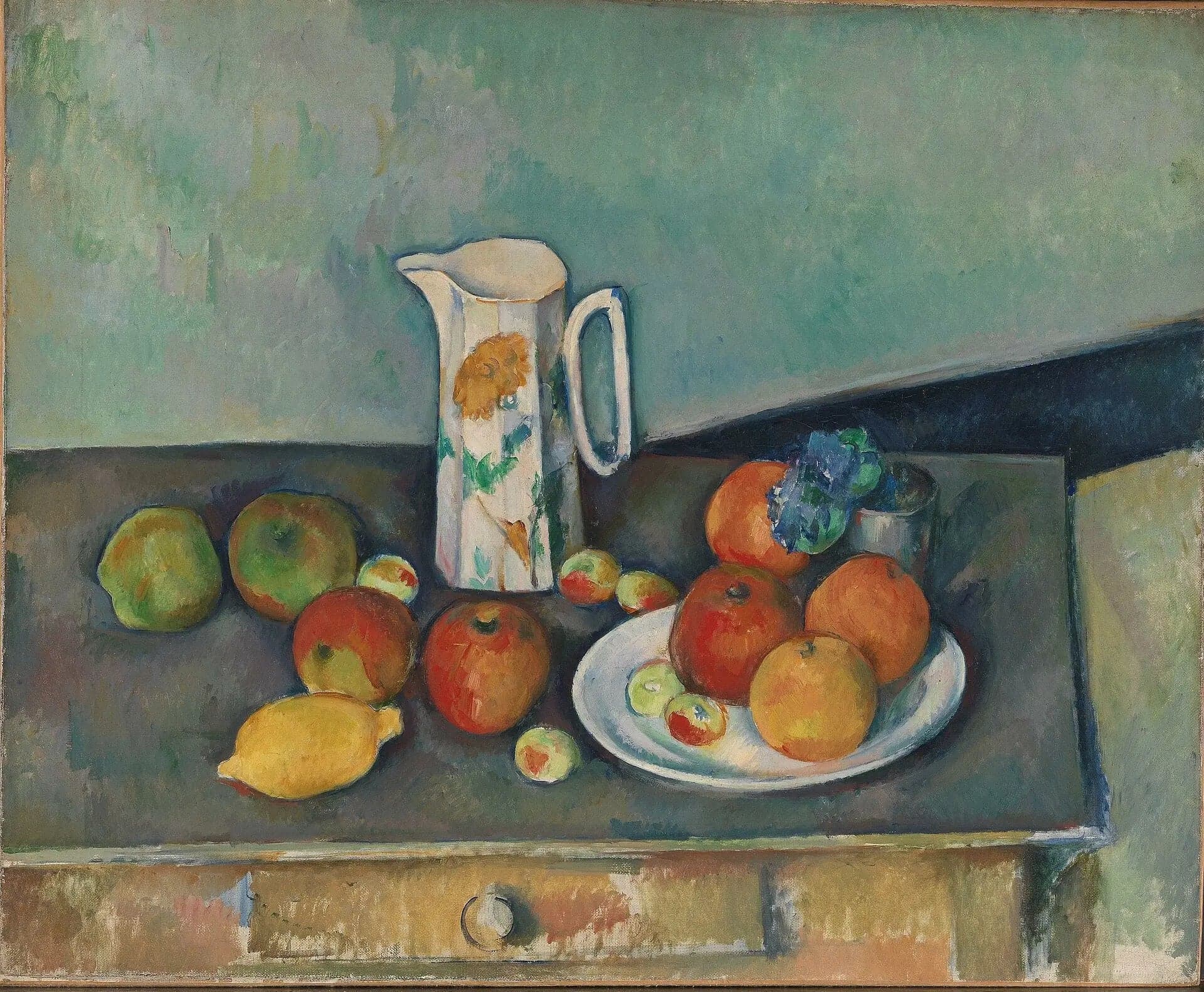 Still Life, Milk Jug and Fruits on a Table