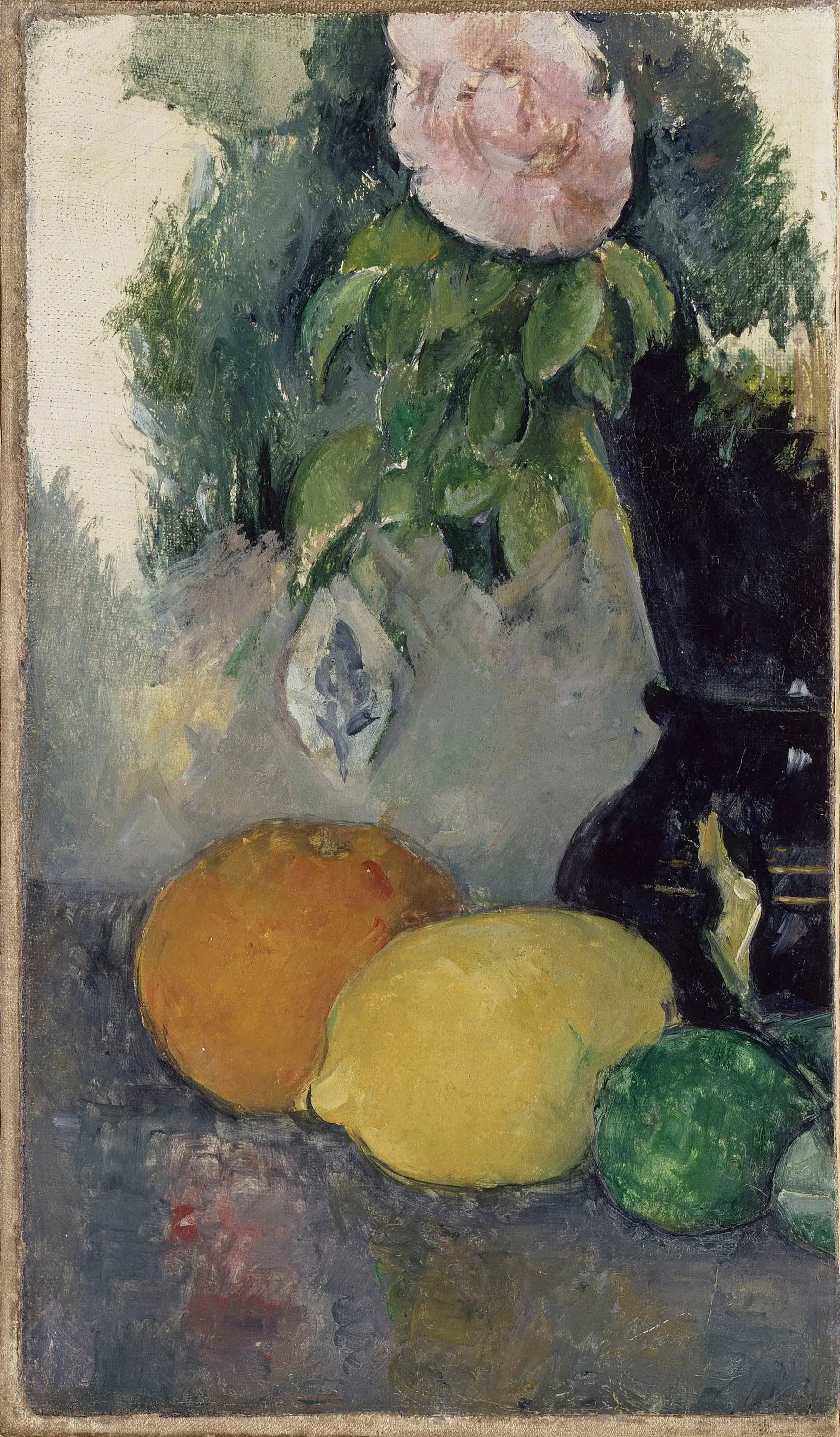 Still life, rose and fruits