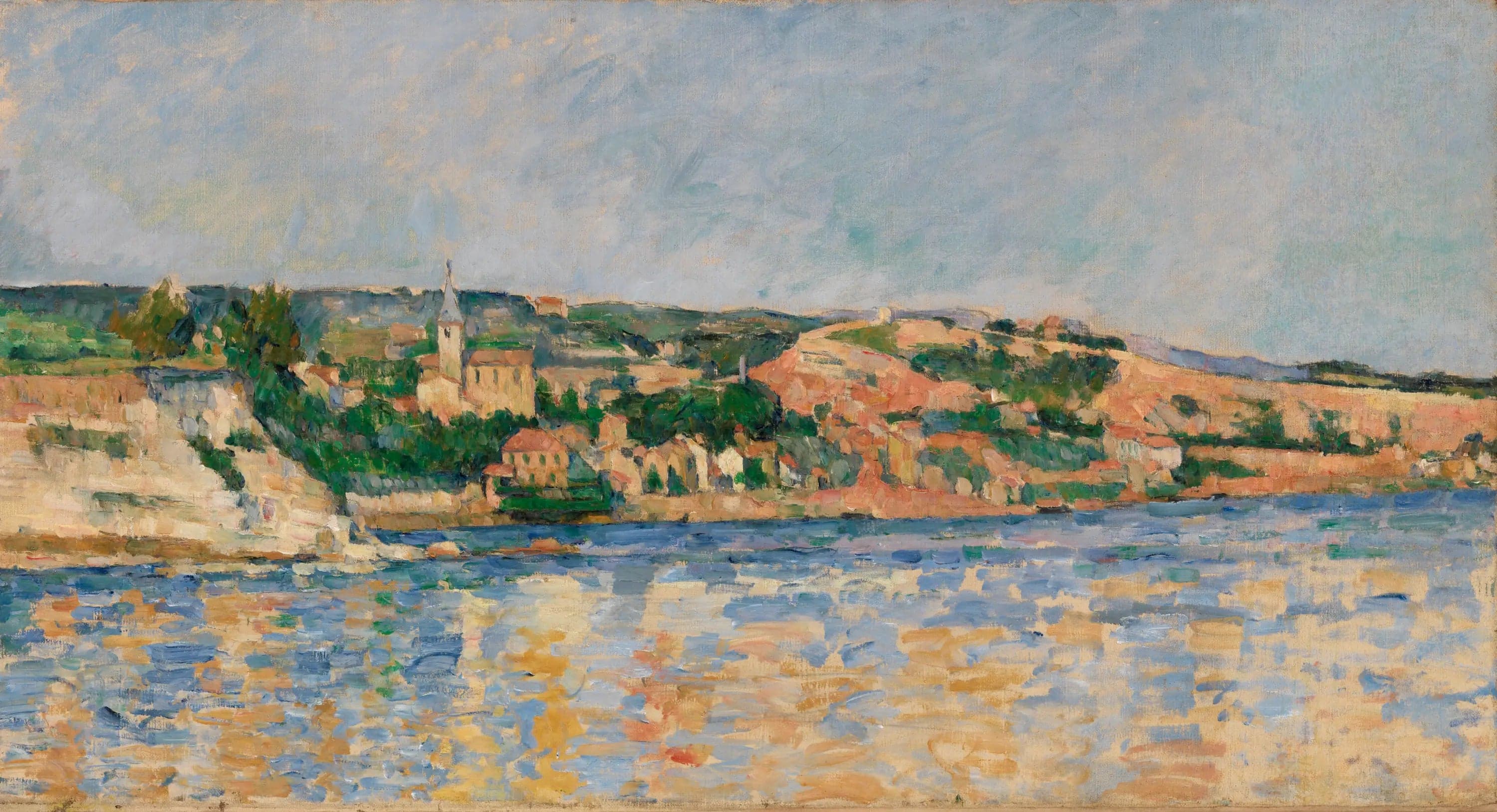 The village of l'Estaque seen from the sea