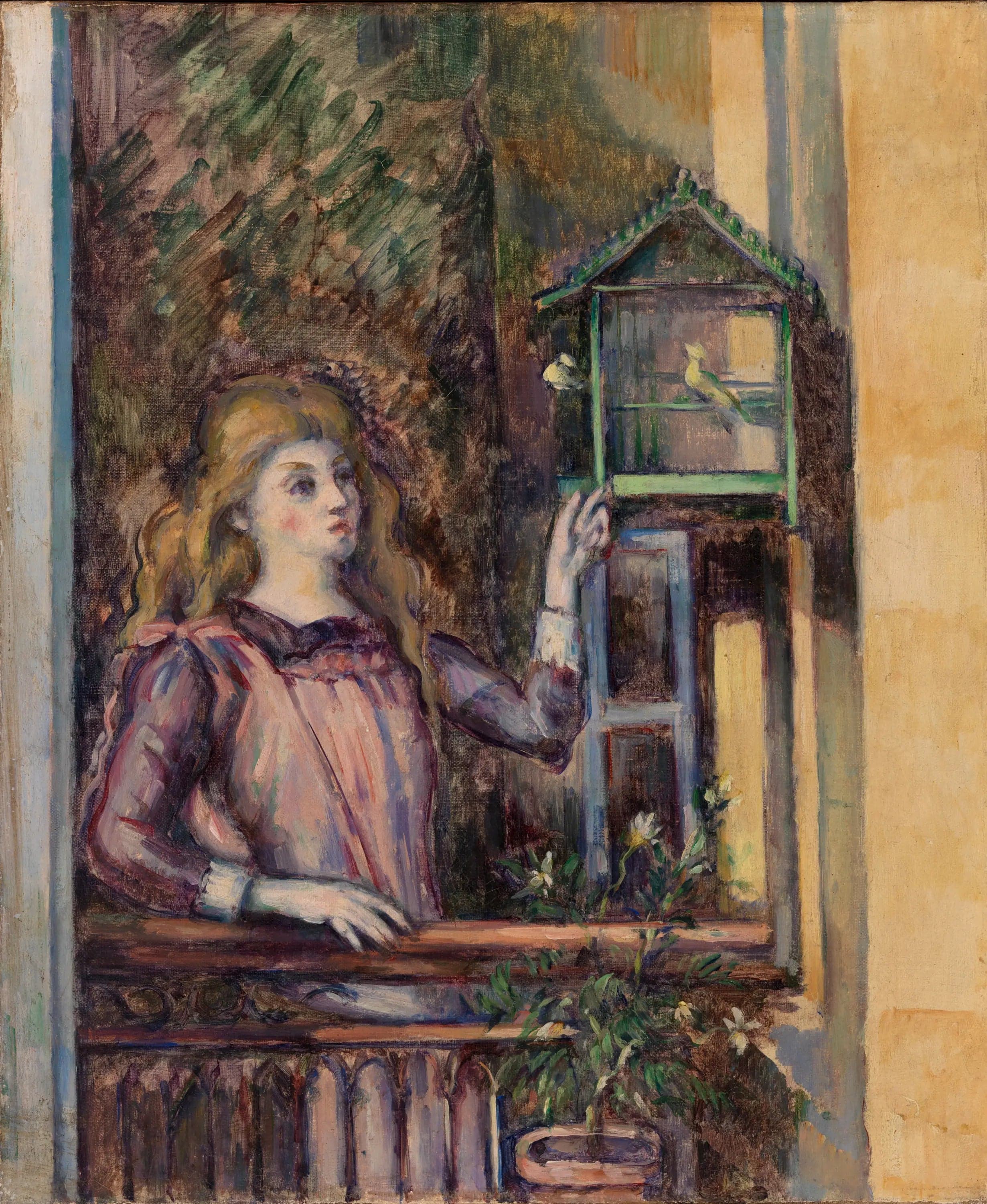 Young Girl with a Birdcage