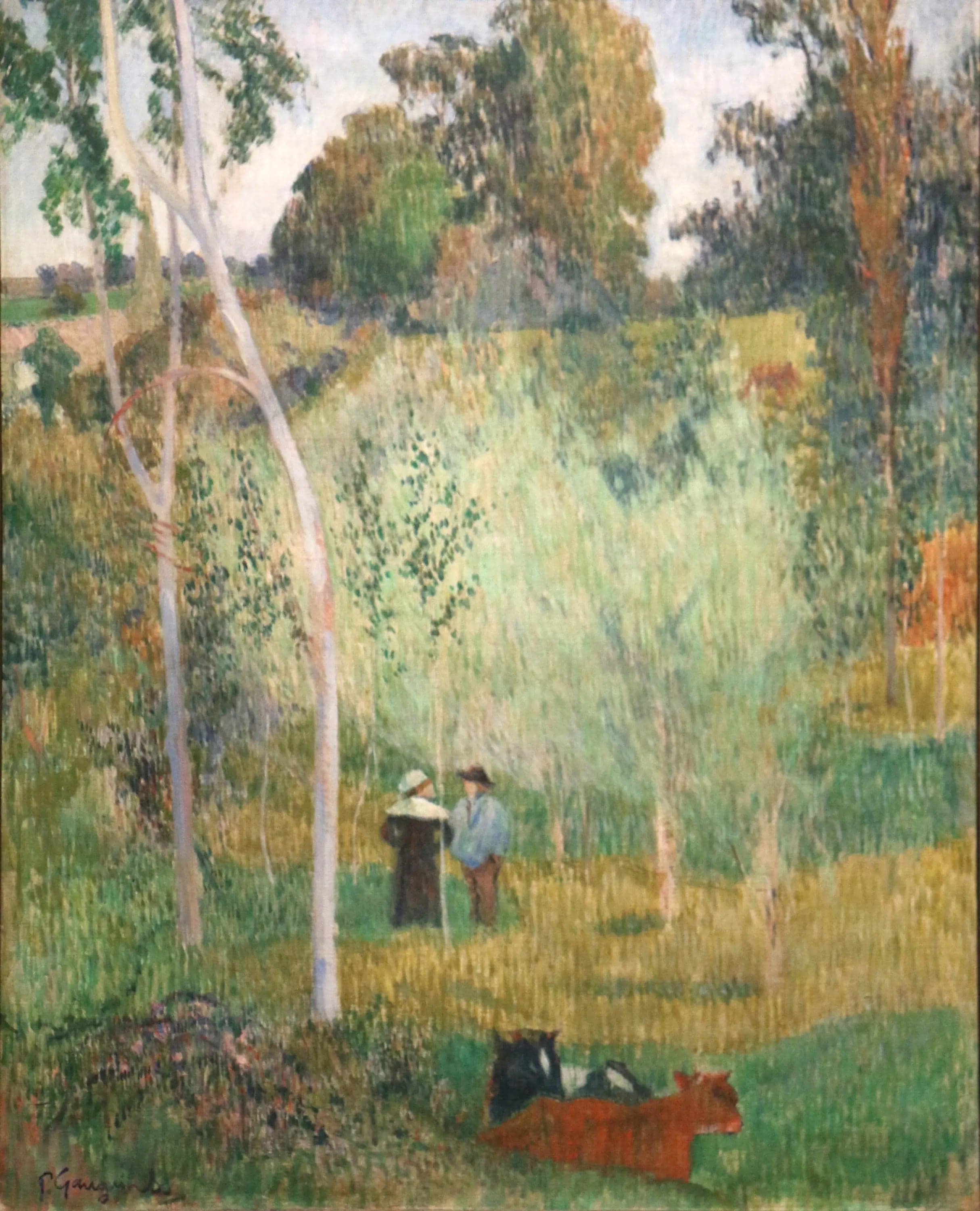 Conversation in the Meadows, Pont-Aven