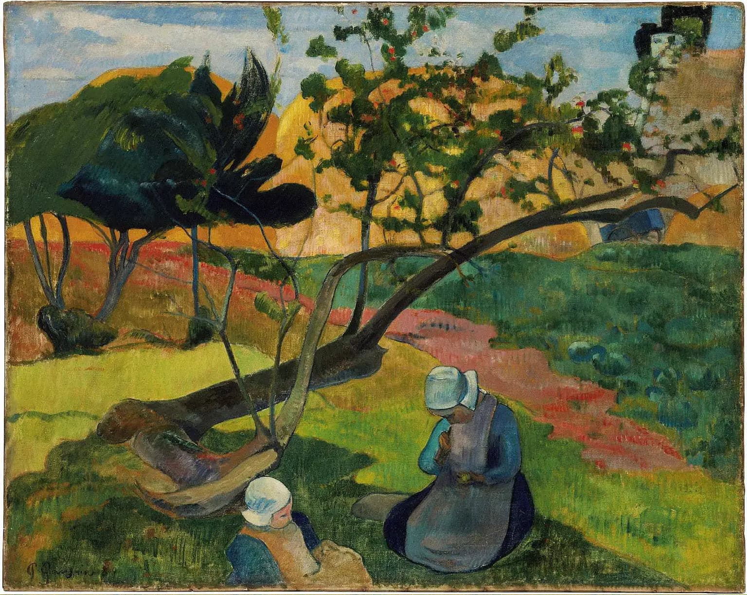Landscape with the Breton Woman Two