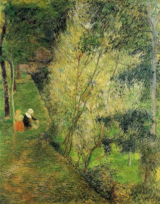 Pont-Aven Girl and Child in a Thicket