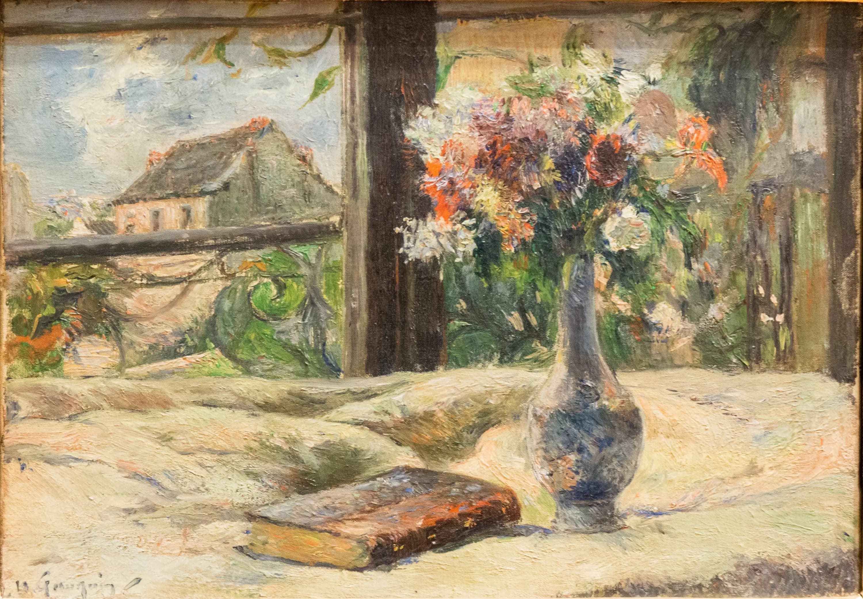 Still Life. Vase of Flowers at the Window