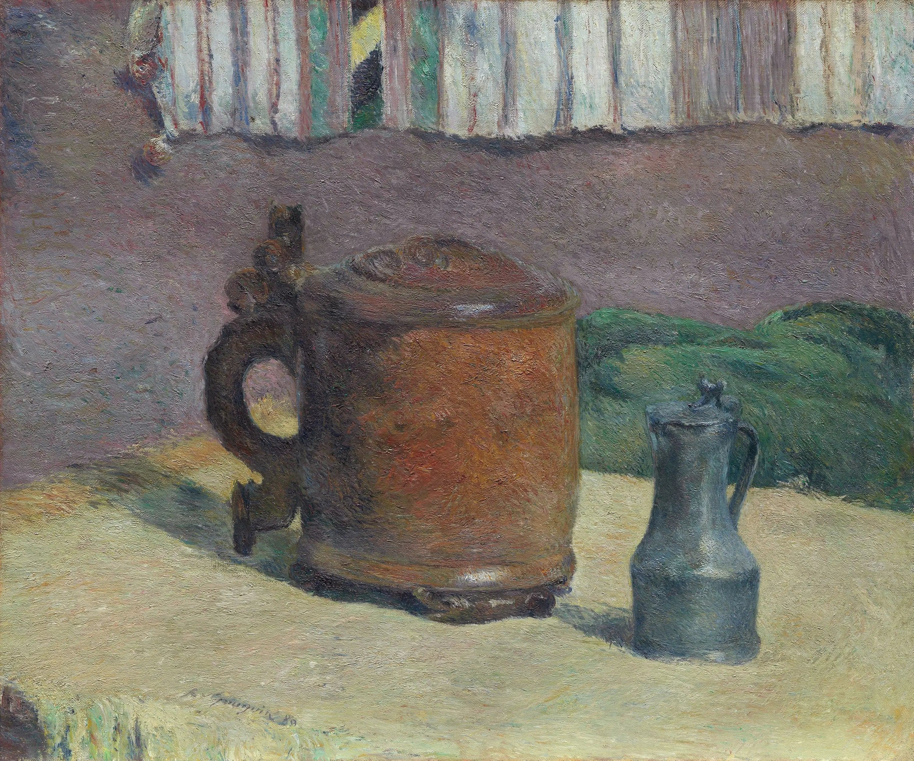 Still Life with Clay Jug and Iron Cup