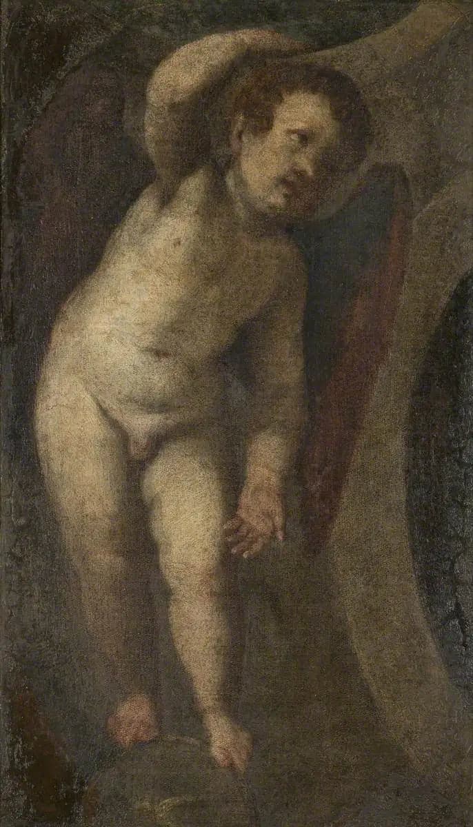 A standing putto