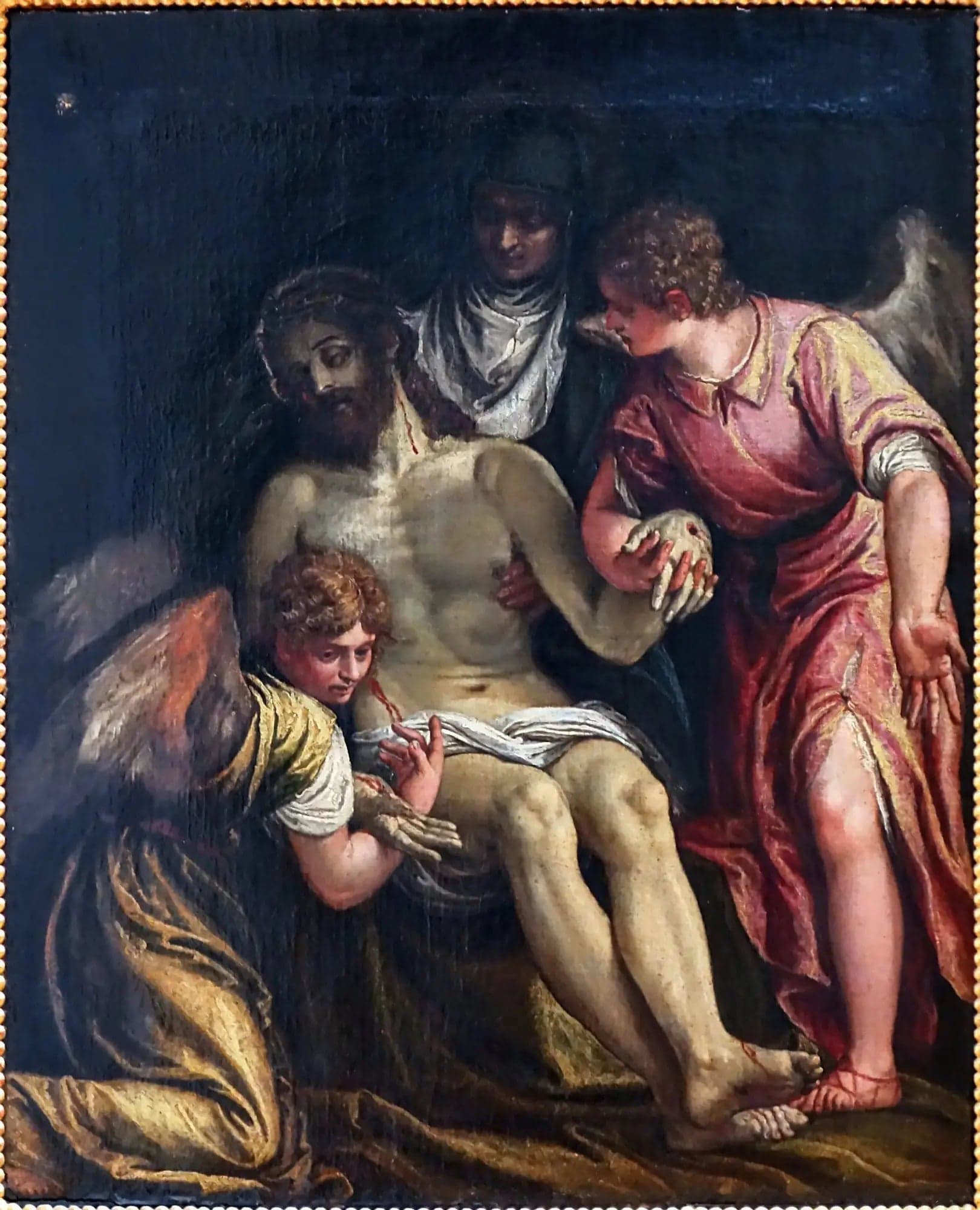 The Christ Pleuré par la Vierge et deux anges