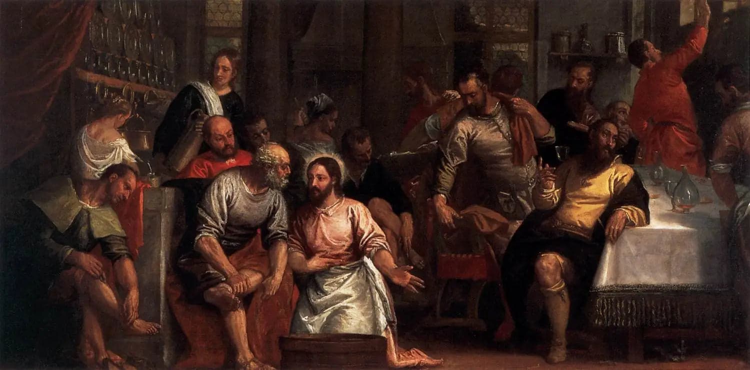 The Christ washing the disciples' feet