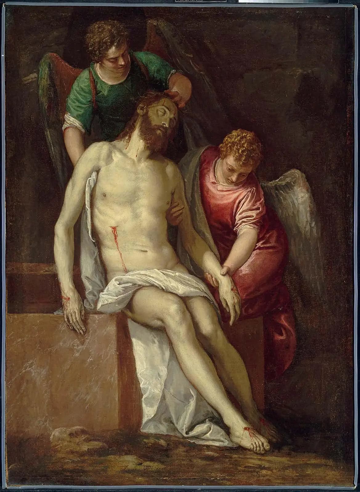 The Dead Christ Supported by Angels