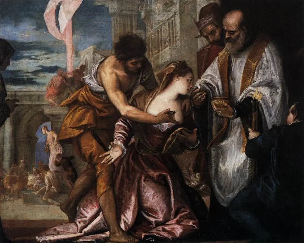 The Martyrdom and the Last Communion of Saint Lucy
