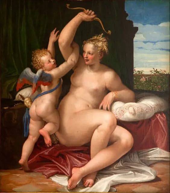 Venus disarming Cupid
