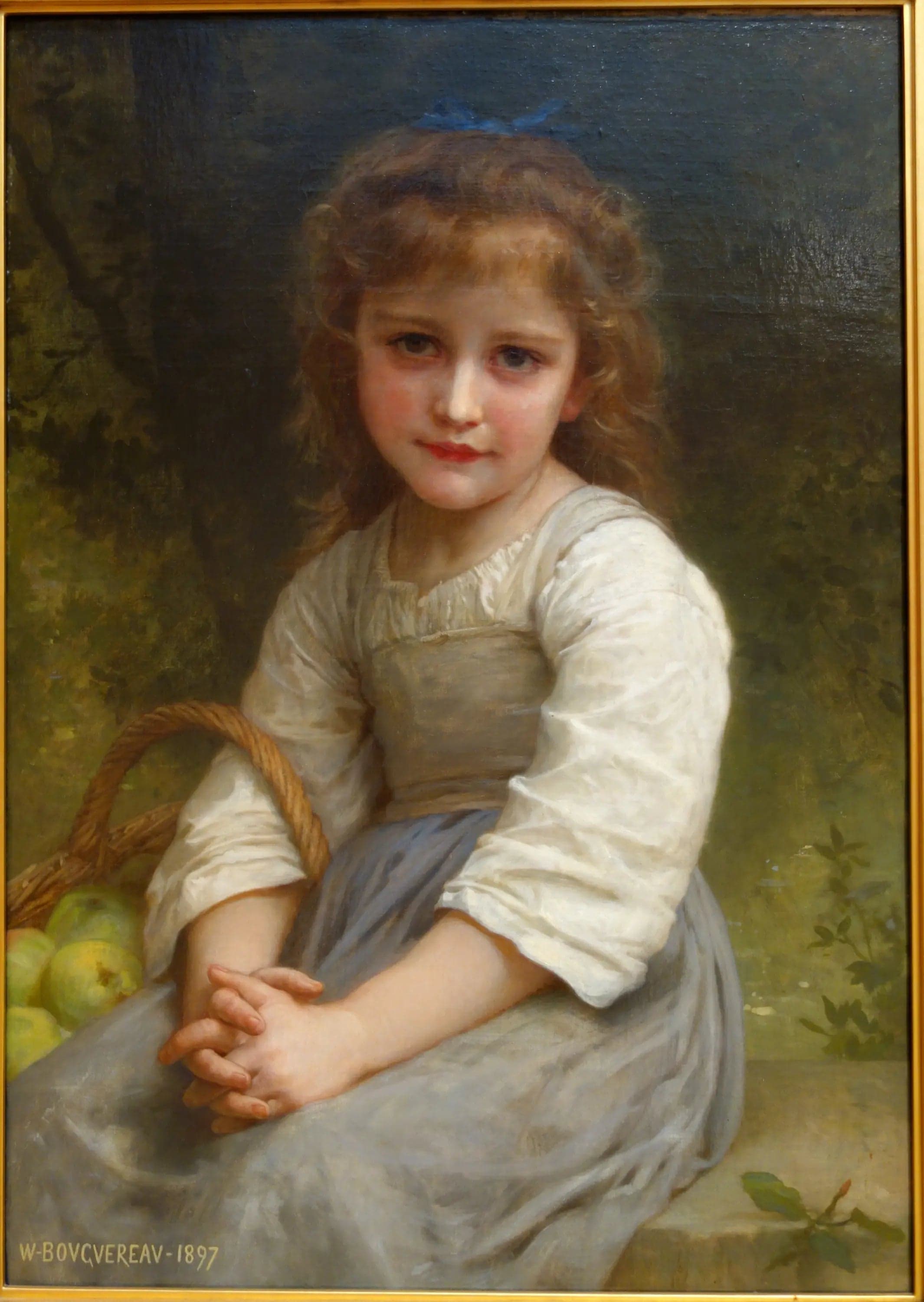 Little Girl with a Basket of Apples