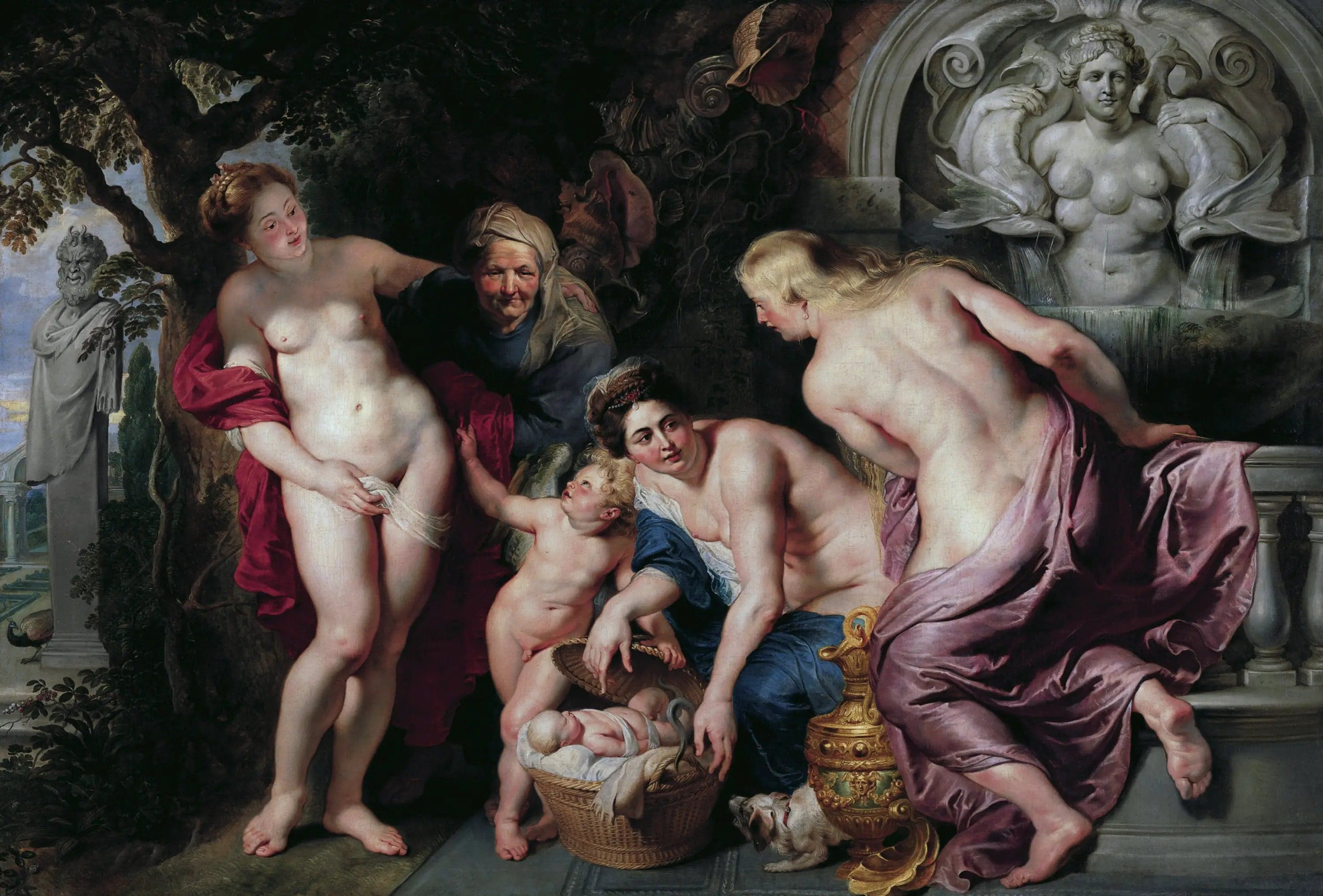 Érichthonios discovered by Cécrops's daughters