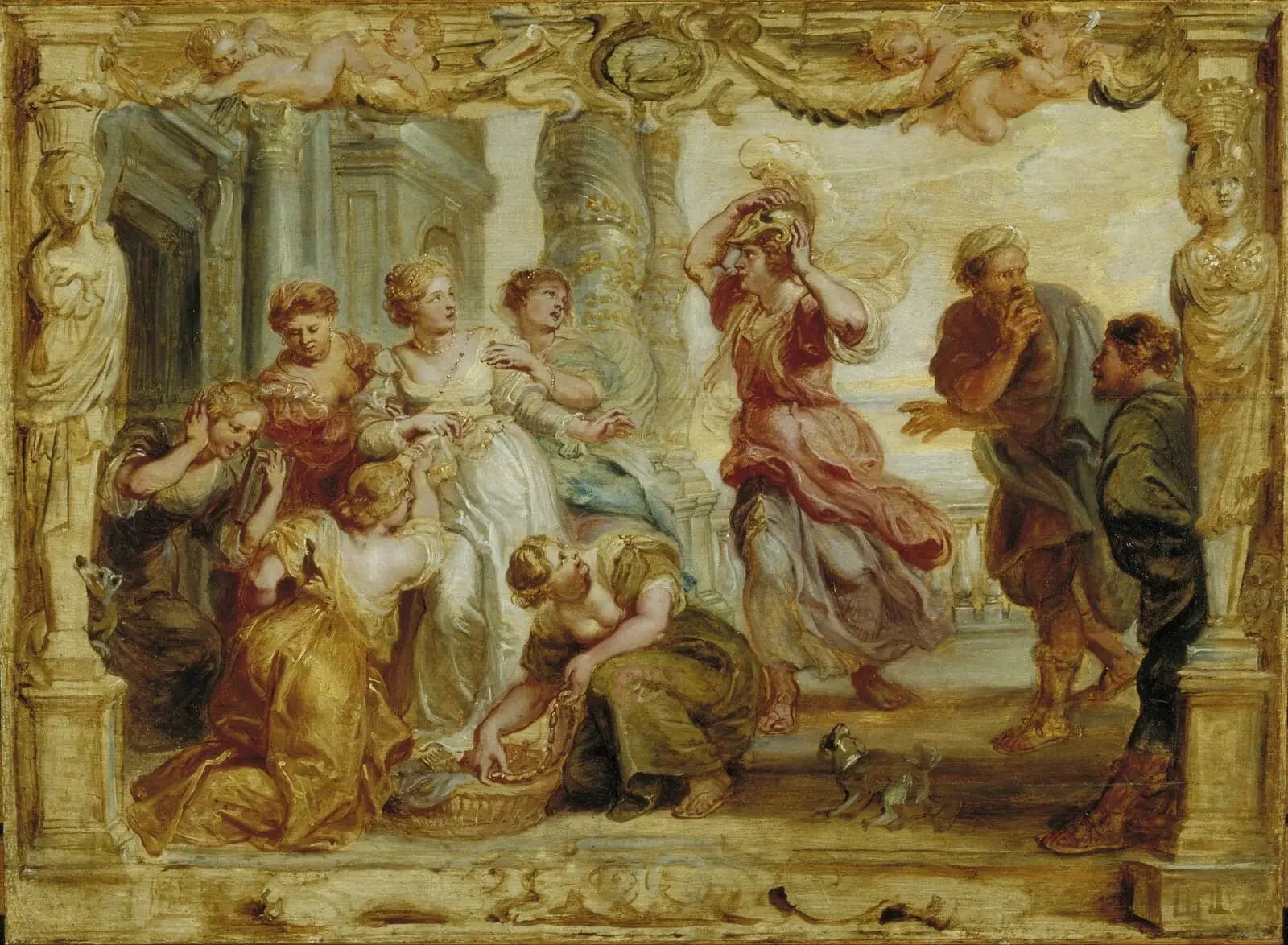 Achilles reconnu parmi les filles de Lycomède