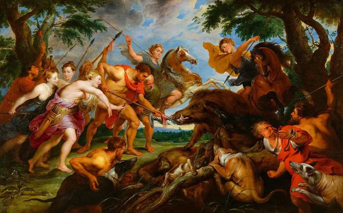 Atalanta and Meleager Pursuing the Calydonian Boar