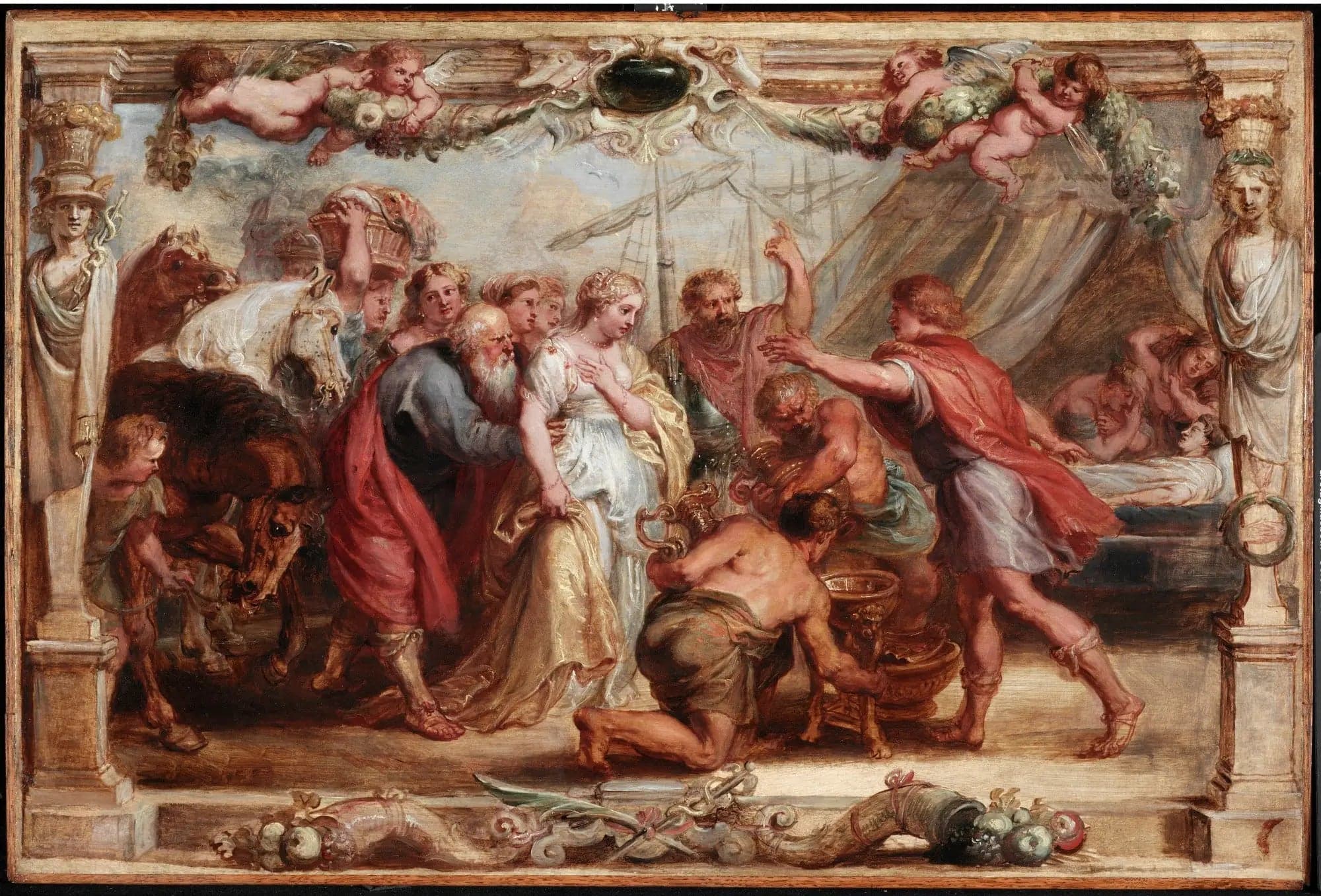 Briseis rendered to Achilles