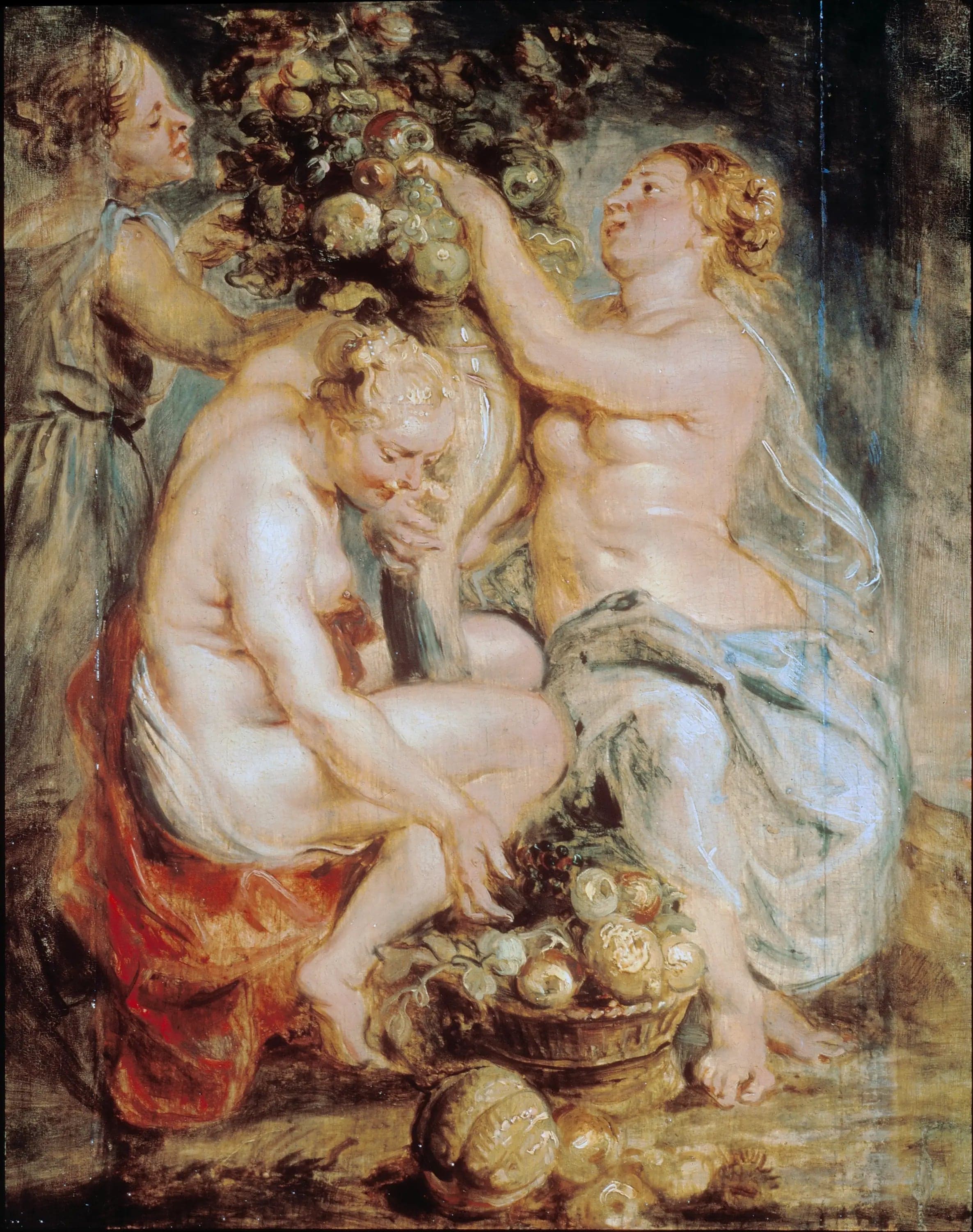 Cérès and two nymphs with a cornucopia