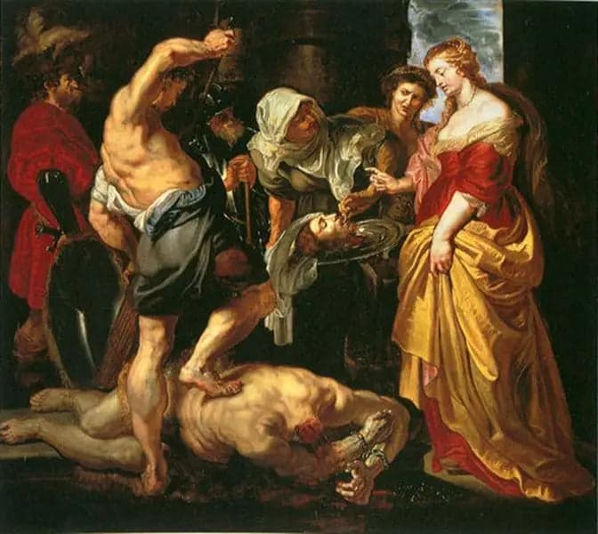 Decapitation of John the Baptist under the gaze of Salome