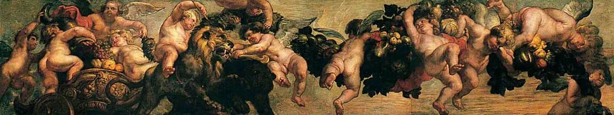 Geniuses portant une guirlande