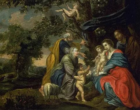 Holy Family under an Apple Tree