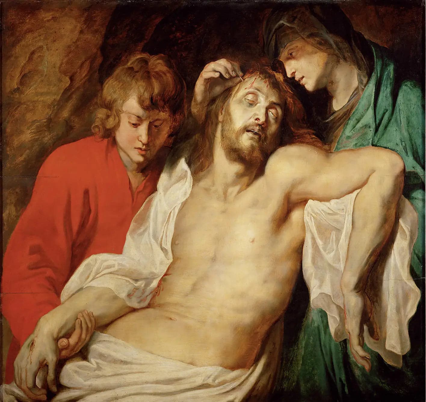 Lamentation of Christ by Mary and John