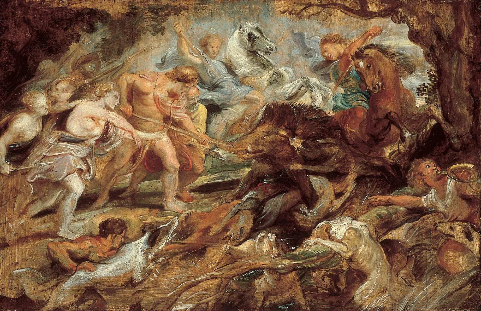 Meleager and Atalanta and the Calydonian Boar Hunt