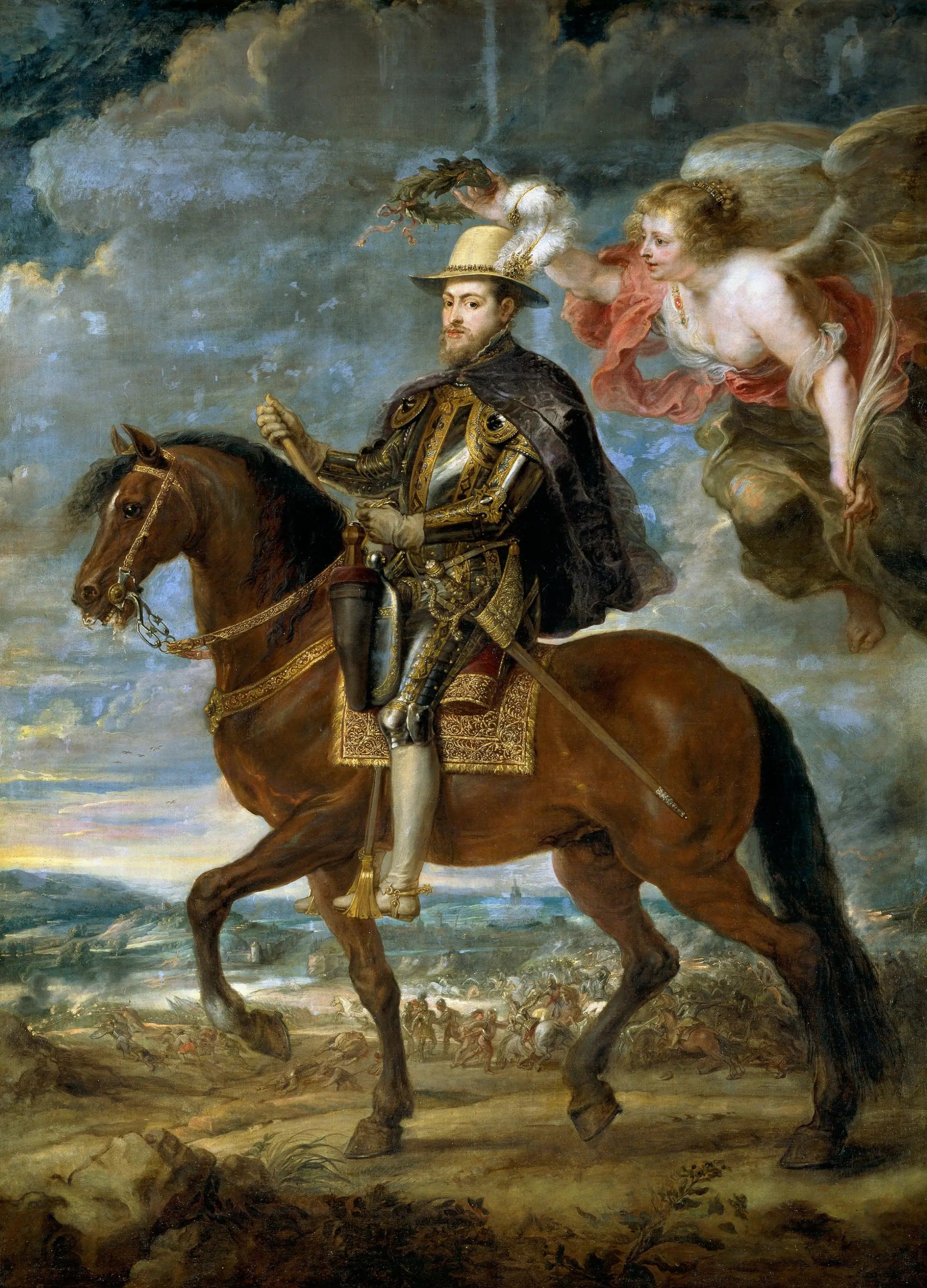 Philippe II on horseback