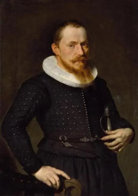 Portrait of a man with a sword
