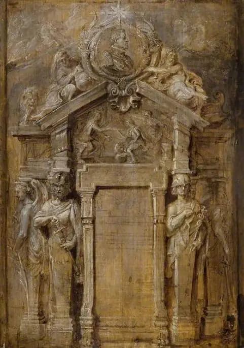 Project for the title page of the Pompa Introitus...Ferdinandi