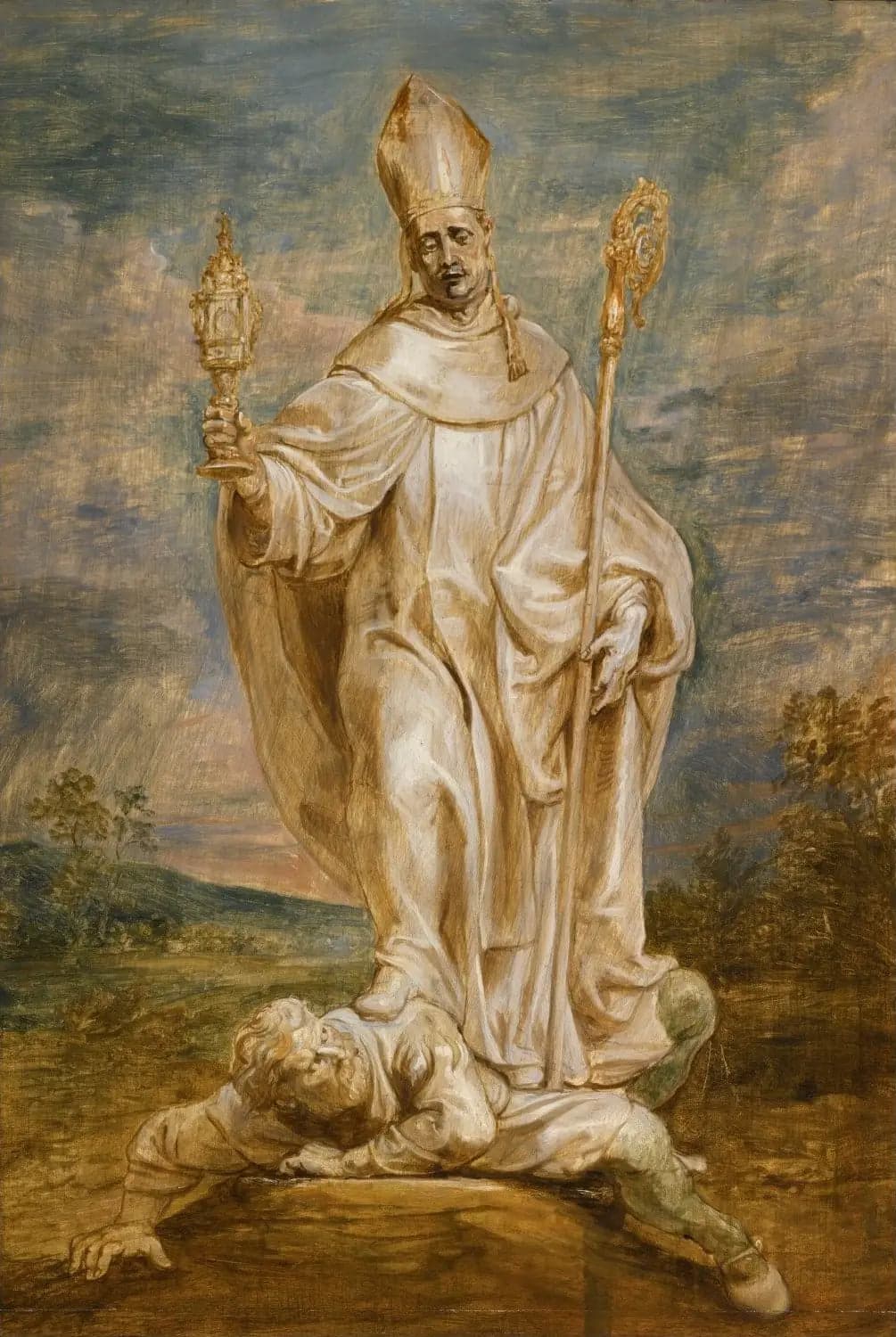 Saint Norbert vanquishing Tanchelm