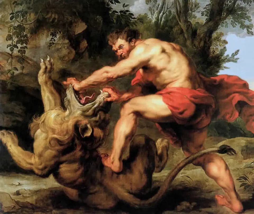 Samson Fighting the Lion