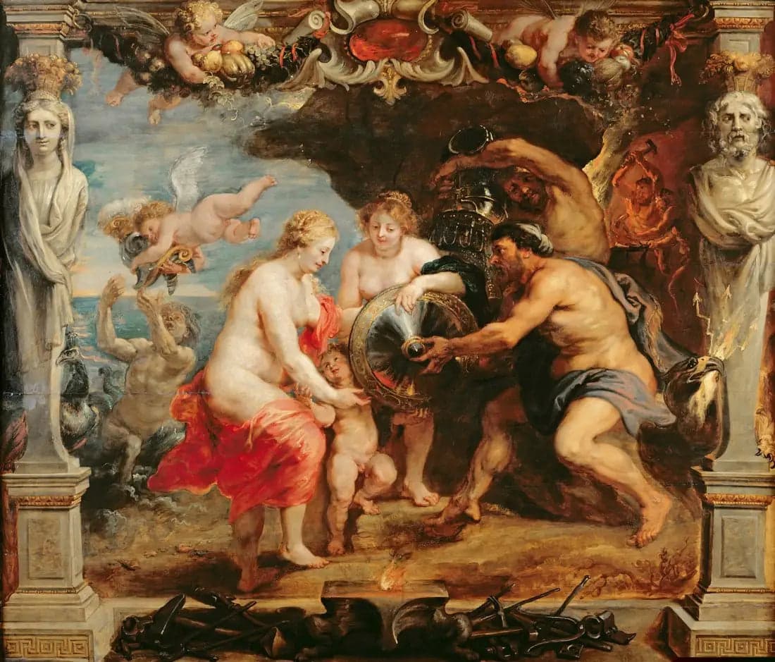 Thétis Receiving Achilles' Weapons from Vulcan