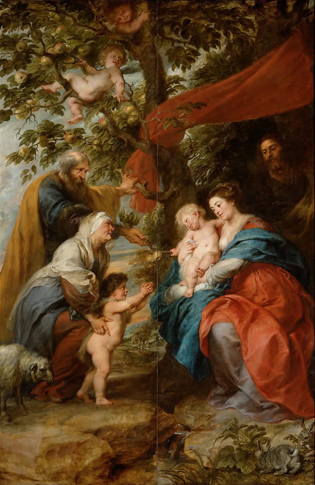 The Holy Family under the apple tree