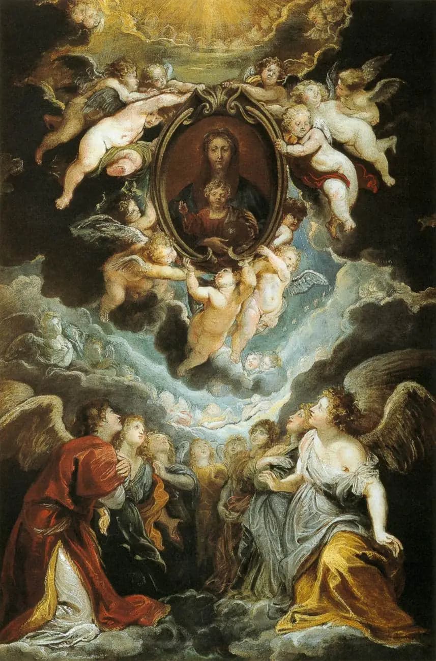 The Madonna della Vallicella adored by the seraphim and the cherubim