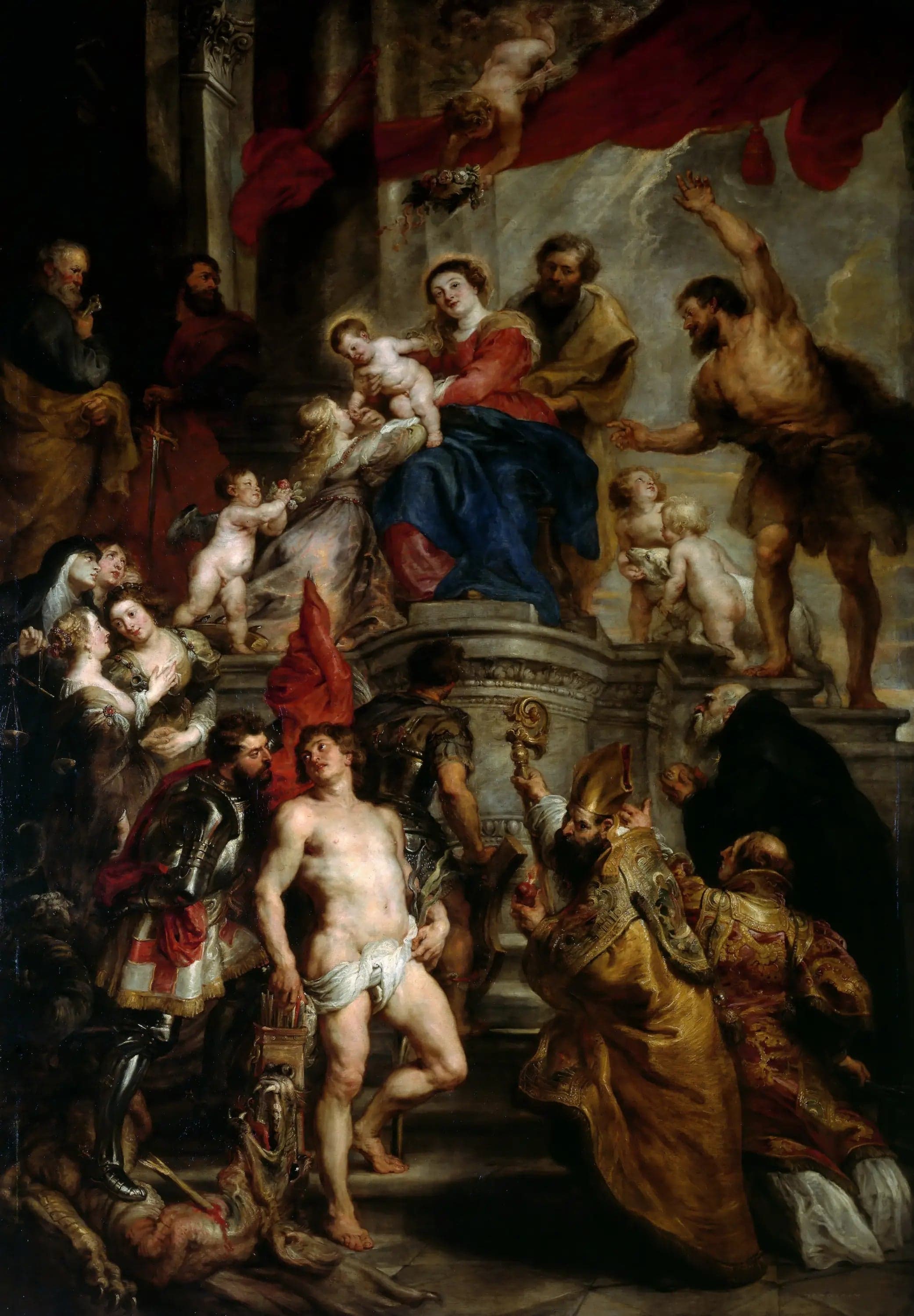 The Virgin and Child Enthroned with Saints