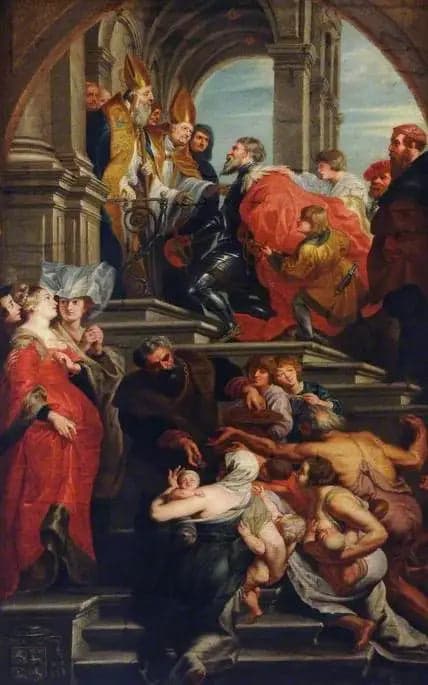 The reception of Saint Bavon, the patron saint of Ghent