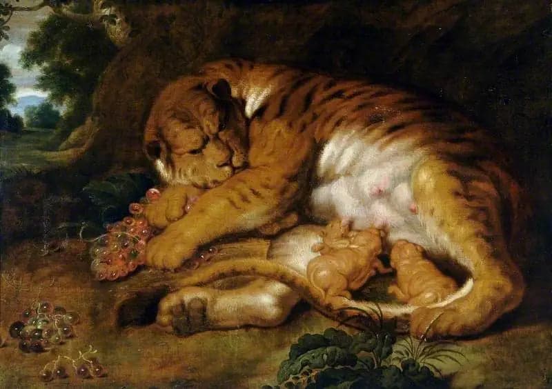 Tigresse with her cubs