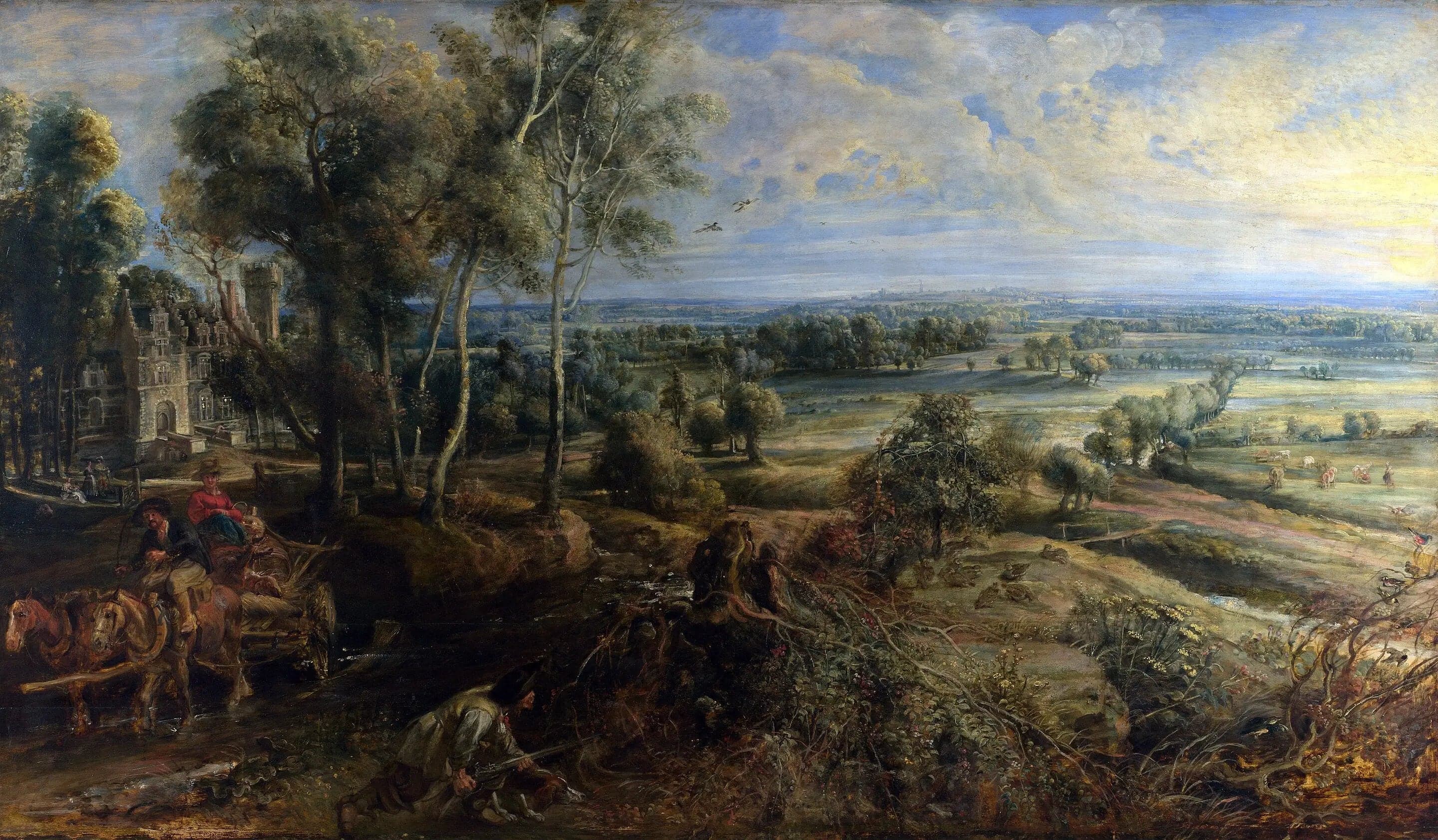 View of Het Steen at dawn